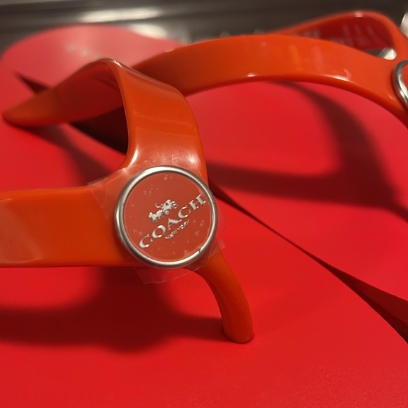 NEW!!! Coach red flip flops - Picture 8 of 10
